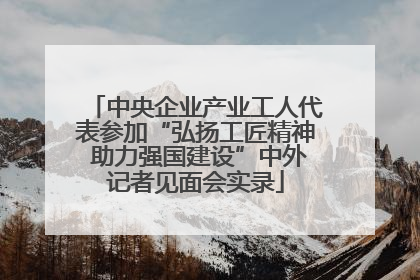 中央企业产业工人代表参加“弘扬工匠精神 助力强国建设”中外记者见面会实录