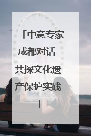 中意专家成都对话 共探文化遗产保护实践