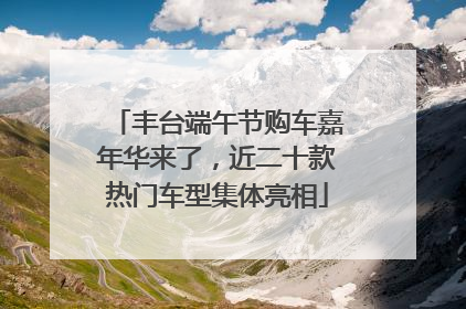 丰台端午节购车嘉年华来了，近二十款热门车型集体亮相