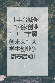 丰台喊你“回家创业”！“丰翼创未来”大学生创业争霸赛启动