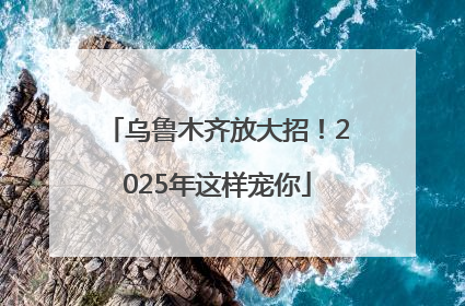 乌鲁木齐放大招！2025年这样宠你