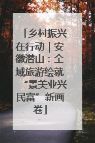 乡村振兴在行动｜安徽潜山：全域旅游绘就“景美业兴民富”新画卷