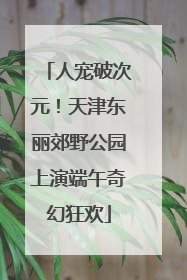 人宠破次元！天津东丽郊野公园上演端午奇幻狂欢