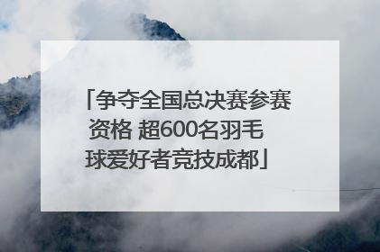 争夺全国总决赛参赛资格 超600名羽毛球爱好者竞技成都