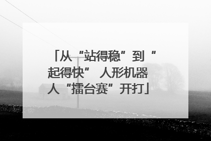 从“站得稳”到“起得快” 人形机器人“擂台赛”开打
