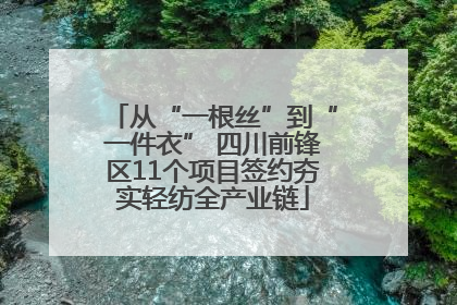 从“一根丝”到“一件衣” 四川前锋区11个项目签约夯实轻纺全产业链