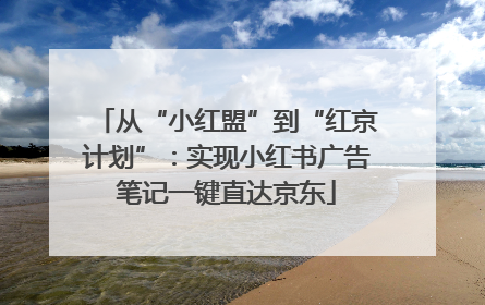 从“小红盟”到“红京计划”：实现小红书广告笔记一键直达京东