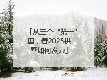 从三个“第一”里，看2025拱墅如何发力