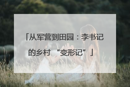 从军营到田园：李书记的乡村 “变形记”