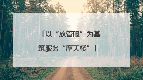 以“放管服”为基筑服务“摩天楼”