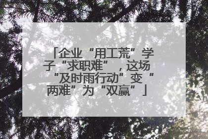 企业“用工荒”学子“求职难”，这场“及时雨行动”变“两难”为“双赢”