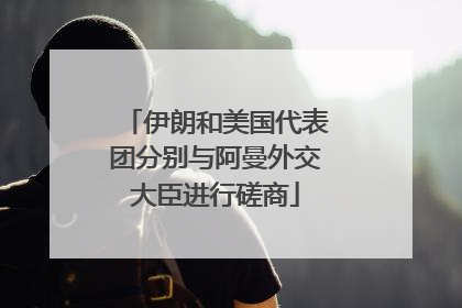 伊朗和美国代表团分别与阿曼外交大臣进行磋商