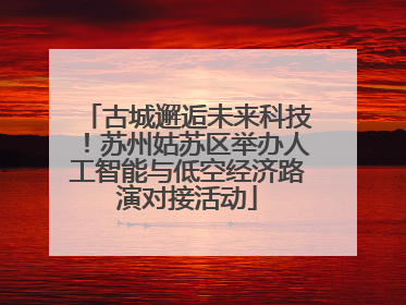 古城邂逅未来科技！苏州姑苏区举办人工智能与低空经济路演对接活动