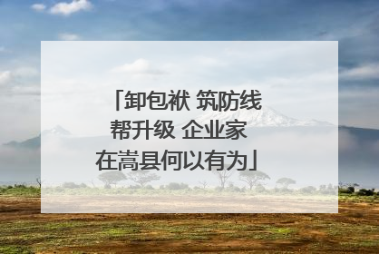 卸包袱 筑防线 帮升级 企业家在嵩县何以有为