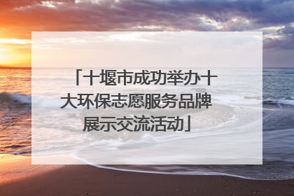 十堰市成功举办十大环保志愿服务品牌展示交流活动