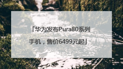 华为发布Pura80系列手机，售价6499元起