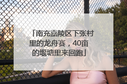 南充嘉陵区下张村里的龙舟赛，40亩的堰塘里来回跑
