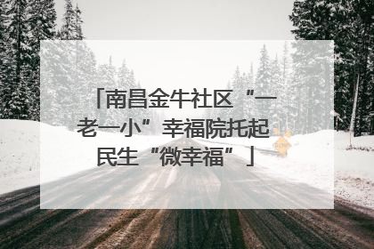 南昌金牛社区“一老一小”幸福院托起民生“微幸福”