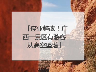 停业整改！广西一景区有游客从高空坠落