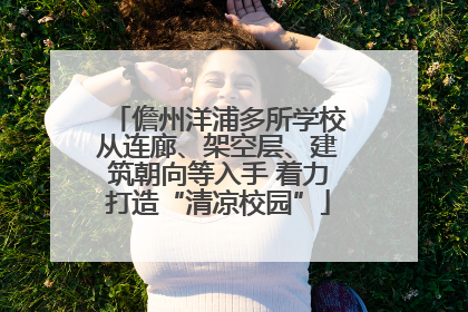 儋州洋浦多所学校从连廊、架空层、建筑朝向等入手 着力打造“清凉校园”