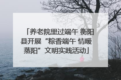 养老院里过端午 衡阳县开展“粽香端午 情暖蒸阳”文明实践活动