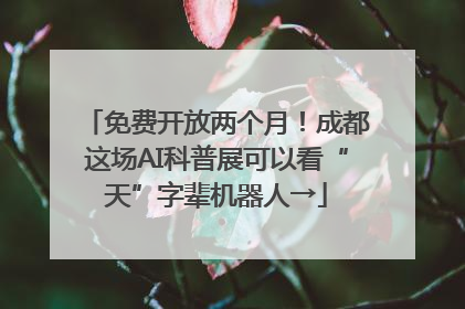 免费开放两个月！成都这场AI科普展可以看“天”字辈机器人→