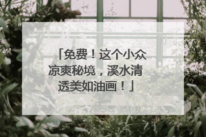 免费！这个小众凉爽秘境，溪水清透美如油画！
