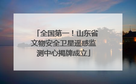 全国第一！山东省文物安全卫星遥感监测中心揭牌成立