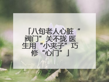 八旬老人心脏“阀门”关不拢 医生用“小夹子”巧修“心门”
