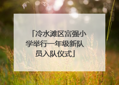 冷水滩区富强小学举行一年级新队员入队仪式