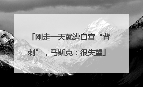 刚走一天就遭白宫“背刺”，马斯克：很失望