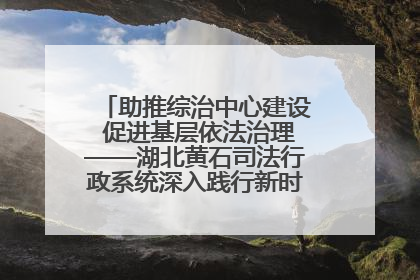 助推综治中心建设 促进基层依法治理——湖北黄石司法行政系统深入践行新时代枫桥经验