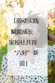 劳动实践赋能成长 家校社共育“六好”新苗