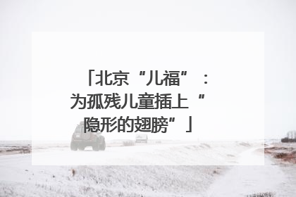 北京“儿福”：为孤残儿童插上“隐形的翅膀”