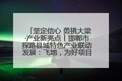 坚定信心 勇挑大梁·产业新亮点丨邯郸市探路县域特色产业联动发展：飞地，为好项目跨域安个家