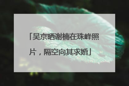 吴京晒谢楠在珠峰照片，隔空向其求婚
