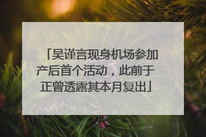 吴谨言现身机场参加产后首个活动，此前于正曾透露其本月复出