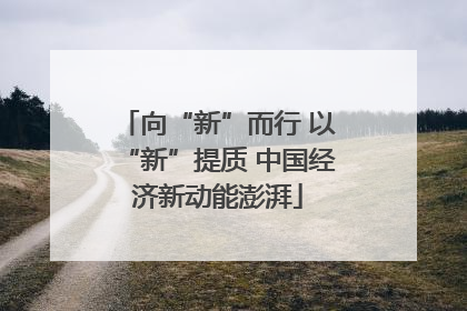 向“新”而行 以“新”提质 中国经济新动能澎湃