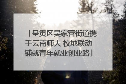 呈贡区吴家营街道携手云南师大 校地联动铺就青年就业创业路