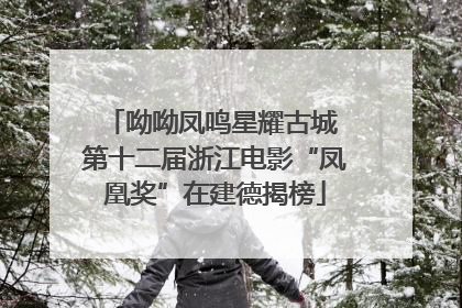 呦呦凤鸣星耀古城 第十二届浙江电影“凤凰奖”在建德揭榜