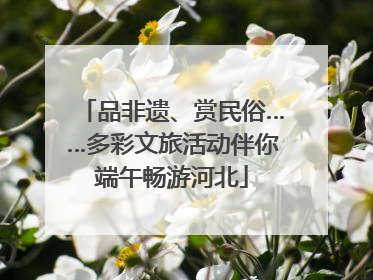 品非遗、赏民俗……多彩文旅活动伴你端午畅游河北