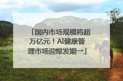 国内市场规模将超万亿元！AI健康管理市场迎爆发期→