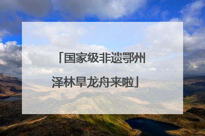 国家级非遗鄂州泽林旱龙舟来啦