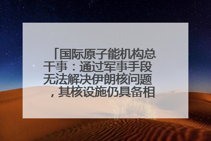 国际原子能机构总干事：通过军事手段无法解决伊朗核问题，其核设施仍具备相关产能，只需要数月就能生产出浓缩铀
