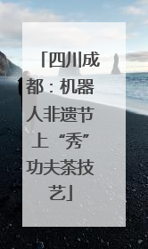 四川成都：机器人非遗节上“秀”功夫茶技艺