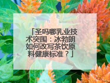 圣吗哪乳业技术突围：冰勃朗如何改写茶饮原料健康标准？