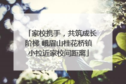 家校携手，共筑成长阶梯 峨眉山桂花桥镇小拉近家校间距离