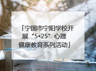 宁国市宁阳学校开展“5•25”心理健康教育系列活动