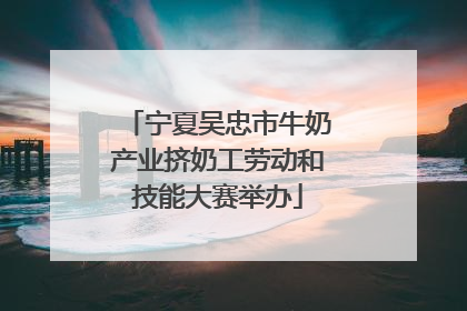 宁夏吴忠市牛奶产业挤奶工劳动和技能大赛举办