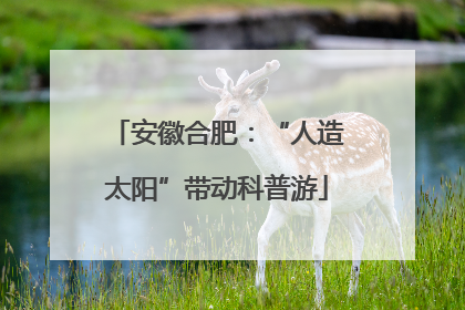 安徽合肥：“人造太阳”带动科普游